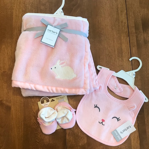 Carter's Other - Carter’s Pink Blanket & Newborn Baby Girl Bundle